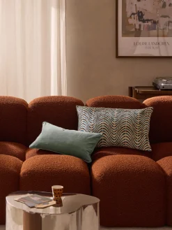 Funda de cojín de viscosa estampada en tejido jacquard Hayden