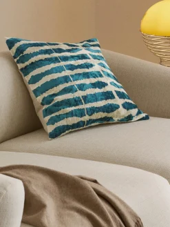 Funda de cojín de viscosa estampada en tejido jacquard Dejan