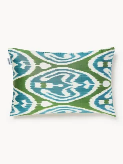 Funda de cojín decorativo de seda con estampado abstracto Silky