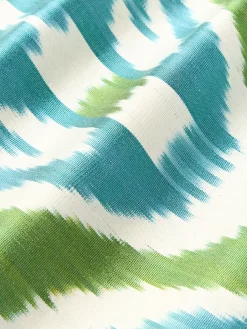 Funda de cojín decorativo de seda con estampado abstracto Silky