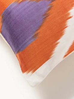 Funda de cojín decorativo de seda con estampado abstracto Silky