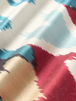 Funda de cojín decorativo de seda con estampado abstracto Silky