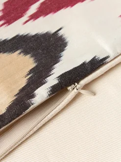 Funda de cojín decorativo de seda con estampado abstracto Silky