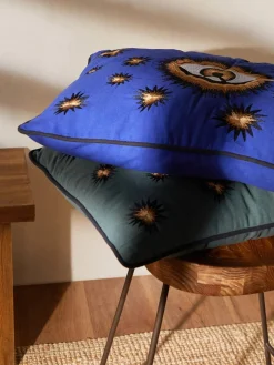 Funda de cojín decorativo de algodón artesanal Velvety