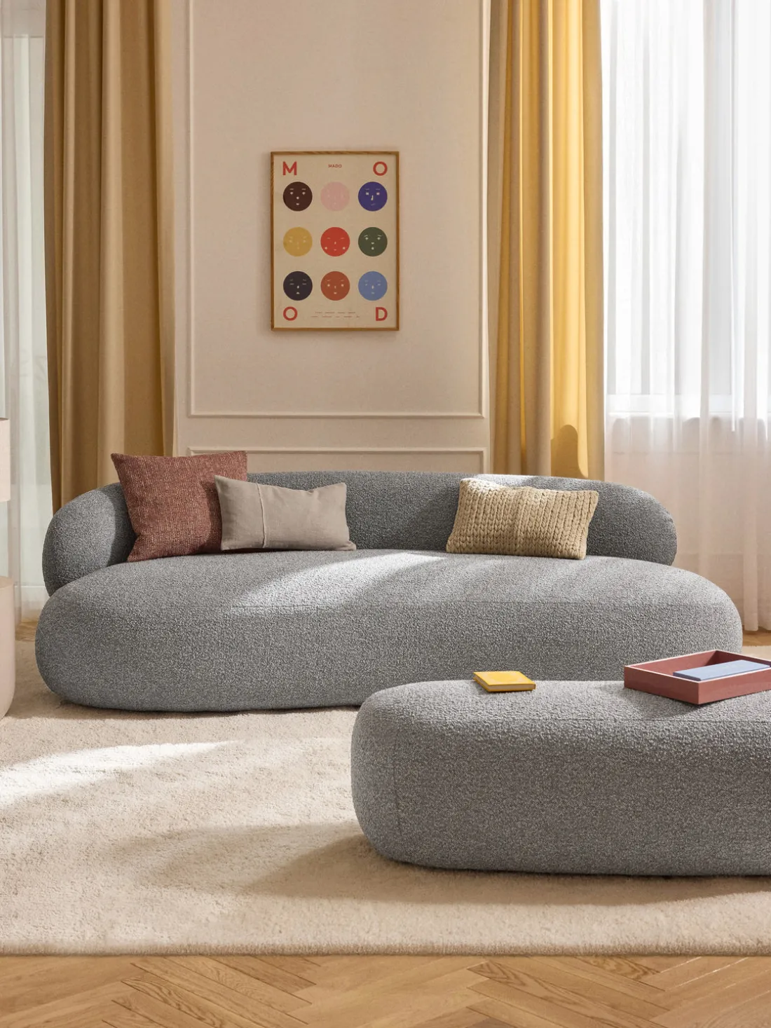 Funda de cojín en bouclé Talea