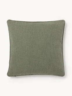 Funda de cojín en tejido bouclé con ribete Aya