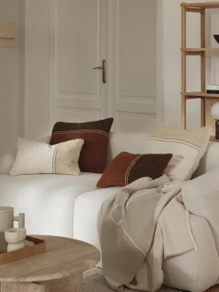 Funda de cojín en tejido bouclé Lago