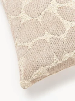 Funda de cojín en tejido bouclé y chenilla Nenda