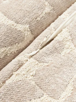 Funda de cojín en tejido bouclé y chenilla Nenda