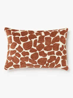 Funda de cojín en tejido bouclé y chenilla Nenda