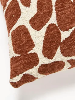 Funda de cojín en tejido bouclé y chenilla Nenda