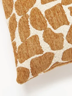 Funda de cojín en tejido bouclé y chenilla Nenda