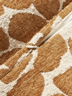 Funda de cojín en tejido bouclé y chenilla Nenda