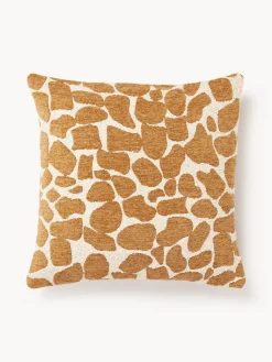 Funda de cojín en tejido bouclé y chenilla Nenda