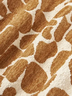 Funda de cojín en tejido bouclé y chenilla Nenda