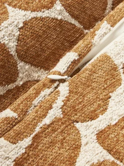 Funda de cojín en tejido bouclé y chenilla Nenda