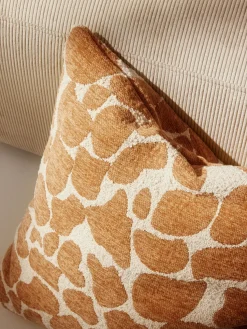 Funda de cojín en tejido bouclé y chenilla Nenda