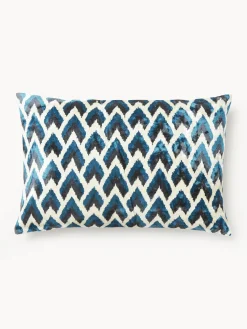 Funda de cojín estampada de viscosa en tejido jacquard Heron