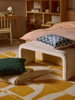 Funda de cojín estampada de viscosa en tejido jacquard Heron