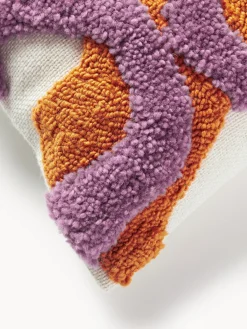 Funda de cojín grande artesanal con tejido capitoné Jiri