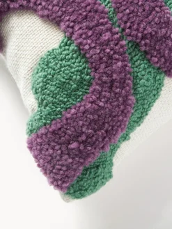 Funda de cojín grande artesanal con tejido capitoné Jiri