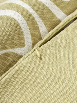 Funda de cojín para exterior con estampado de ondas bordadas Shanti