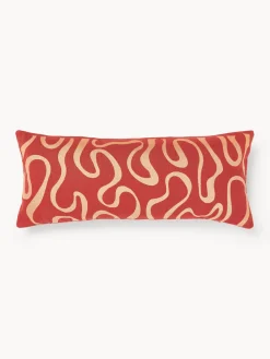 Funda de cojín para exterior con estampado de ondas bordadas Shanti