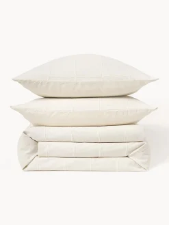 Funda nórdica a cuadros texturizados Vivienne