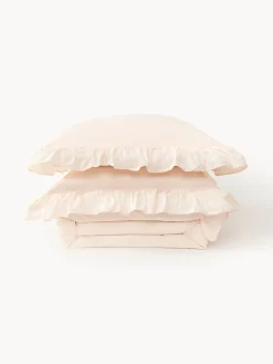 Funda nórdica de algodón con volantes Louane