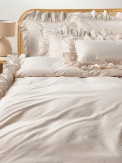 Funda nórdica de algodón con volantes Louane