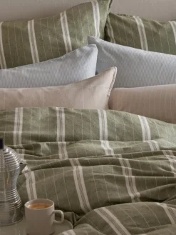 Funda nórdica de franela a rayas Belinda