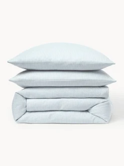 Funda nórdica de franela con rayas finas Javon