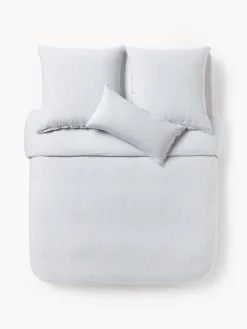 Funda nórdica de lino lavado con rayas finas Rinna