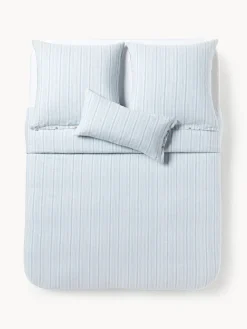 Funda nórdica de lino lavado con rayas Telma