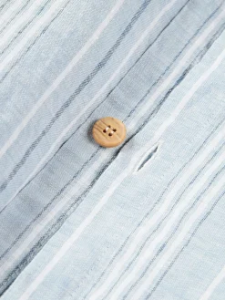 Funda nórdica de lino lavado con rayas Telma