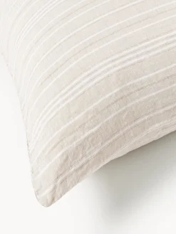 Funda nórdica de lino lavado con rayas Telma