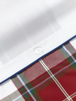 Funda nórdica de percal a cuadros con ribete Scarlet