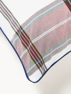 Funda nórdica de percal a cuadros con ribete Scarlet
