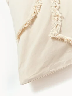 Funda nórdica de percal con decoración de penachos Madeline