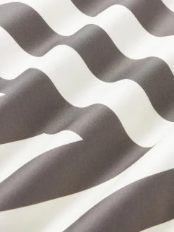 Funda nórdica de satén a rayas con dobladillo Brendan