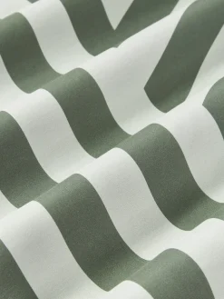 Funda nórdica de satén a rayas con dobladillo Brendan