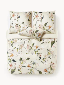 Funda nórdica de satén con estampado floral Flori