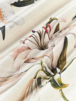 Funda nórdica de satén con estampado floral Flori