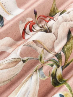 Funda nórdica de satén con estampado floral Flori