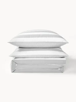 Funda nórdica doble cara de algodón a rayas Lorena