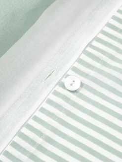 Funda nórdica doble cara de algodón a rayas Lorena