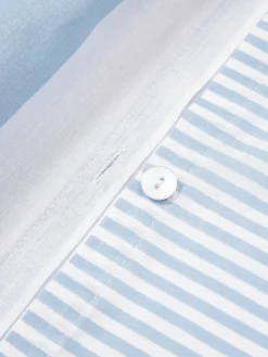 Funda nórdica doble cara de algodón a rayas Lorena