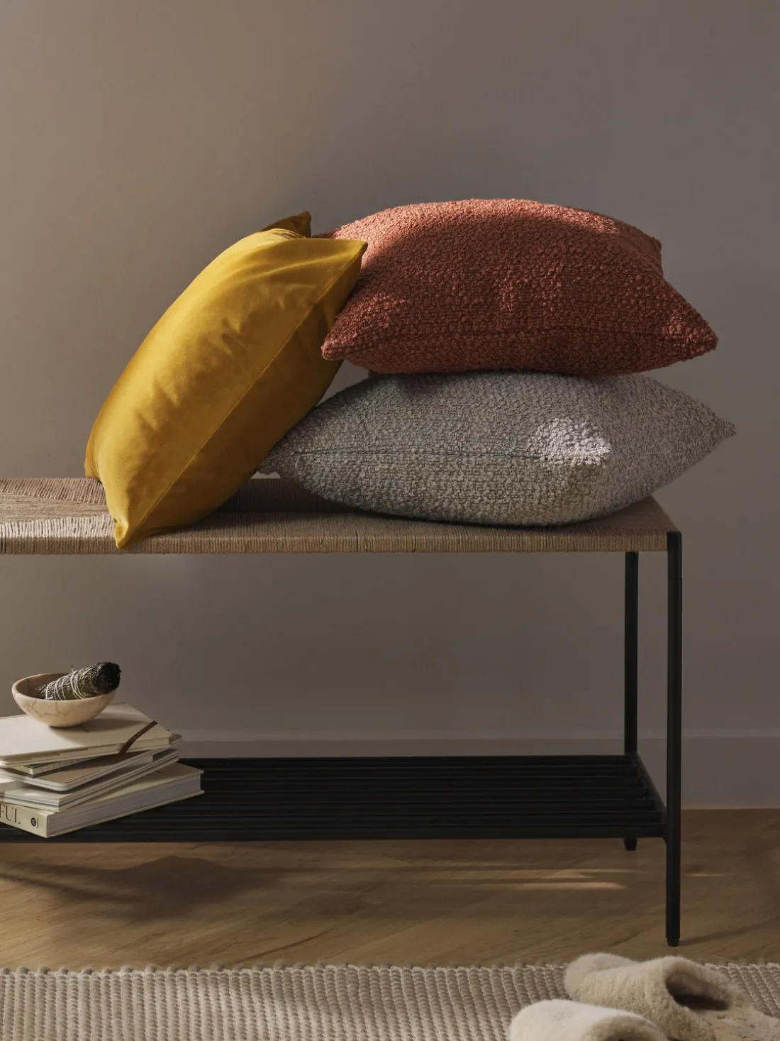 Fundas de cojín en tejido bouclé Bellamie, 2 uds.