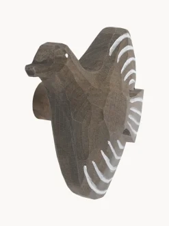 Gancho de pared de madera de álamo artesanal Lola Bird