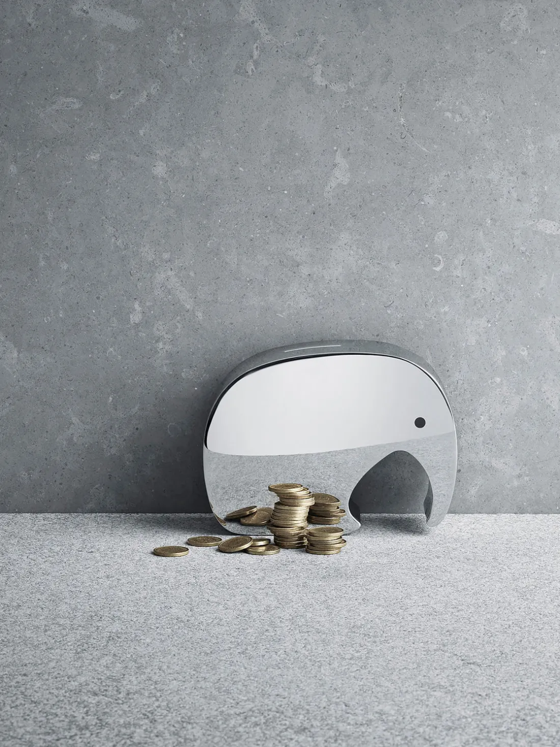 Hucha de acero inoxidable Moneyphant